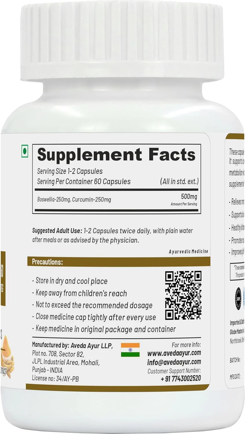 Life Aveda Boswellia Curcumin Capsule - Image 2
