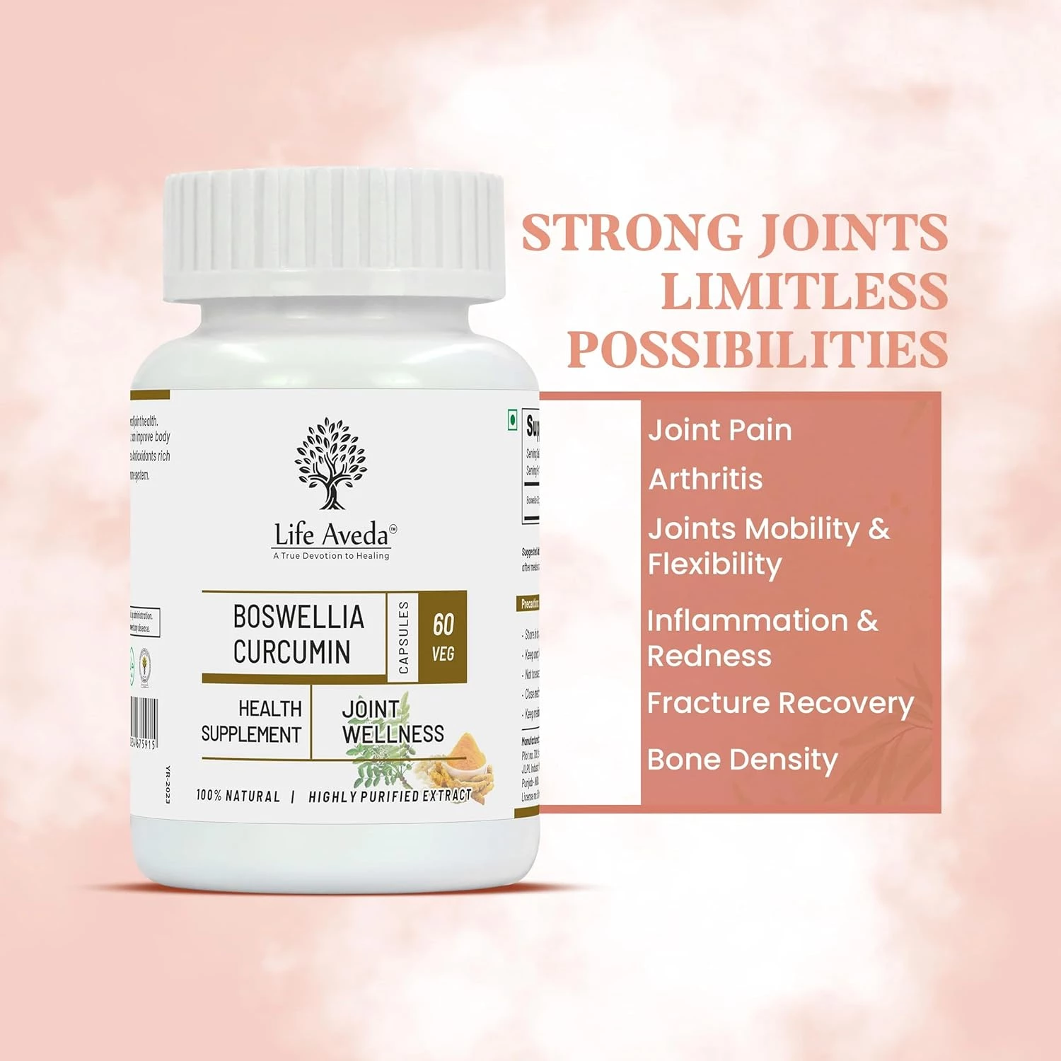 Life Aveda Boswellia Curcumin Capsule - Image 3