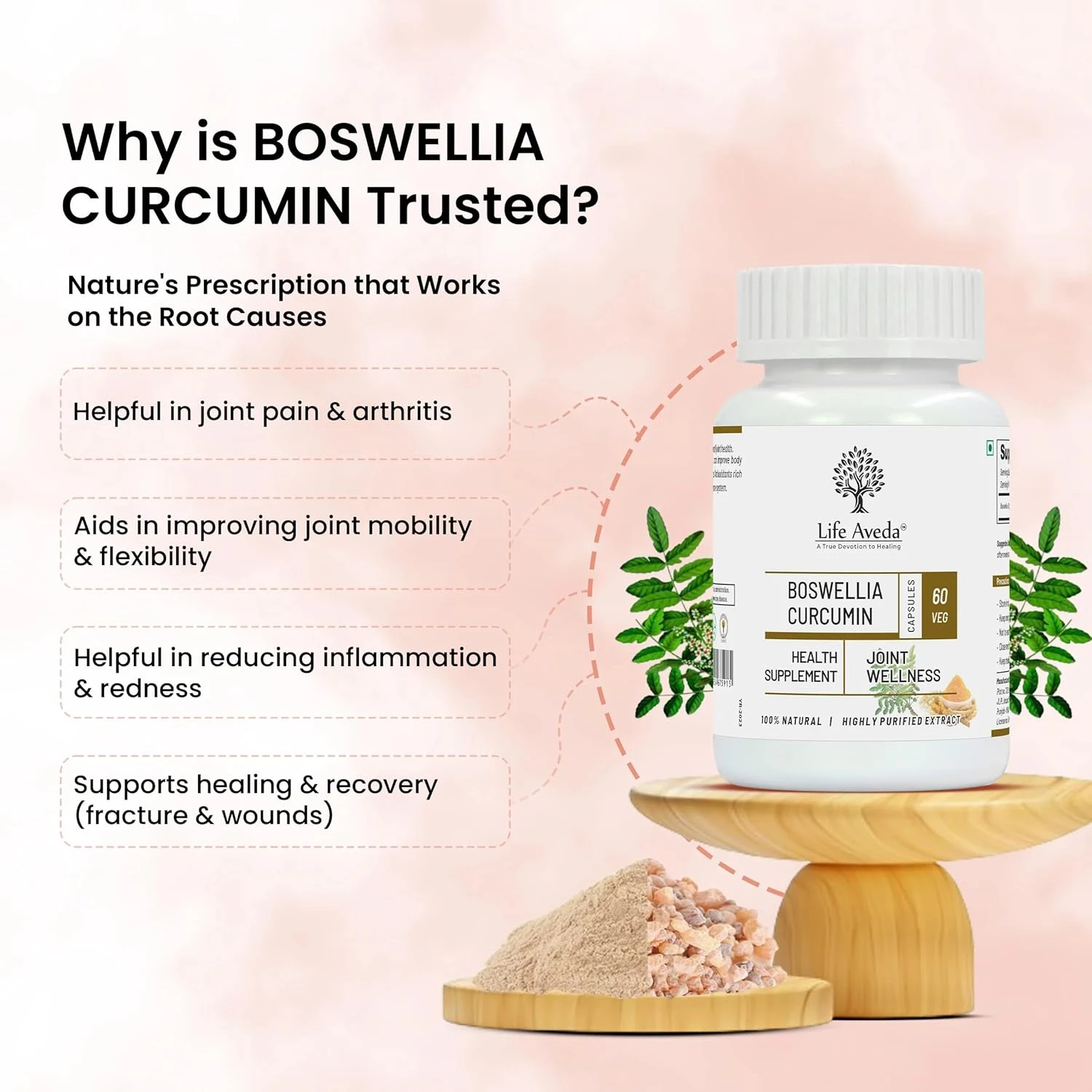 Life Aveda Boswellia Curcumin Capsule - Image 4
