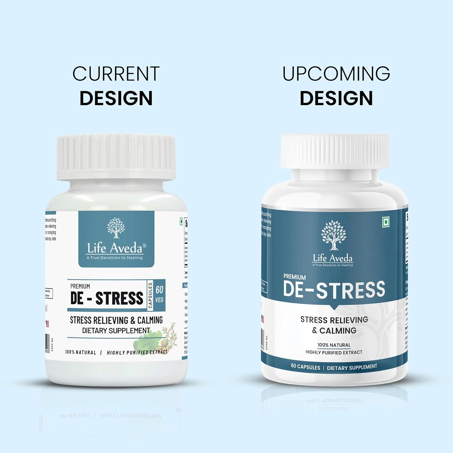 Life Aveda Premium De-Stress Veg Capsule - Image 4
