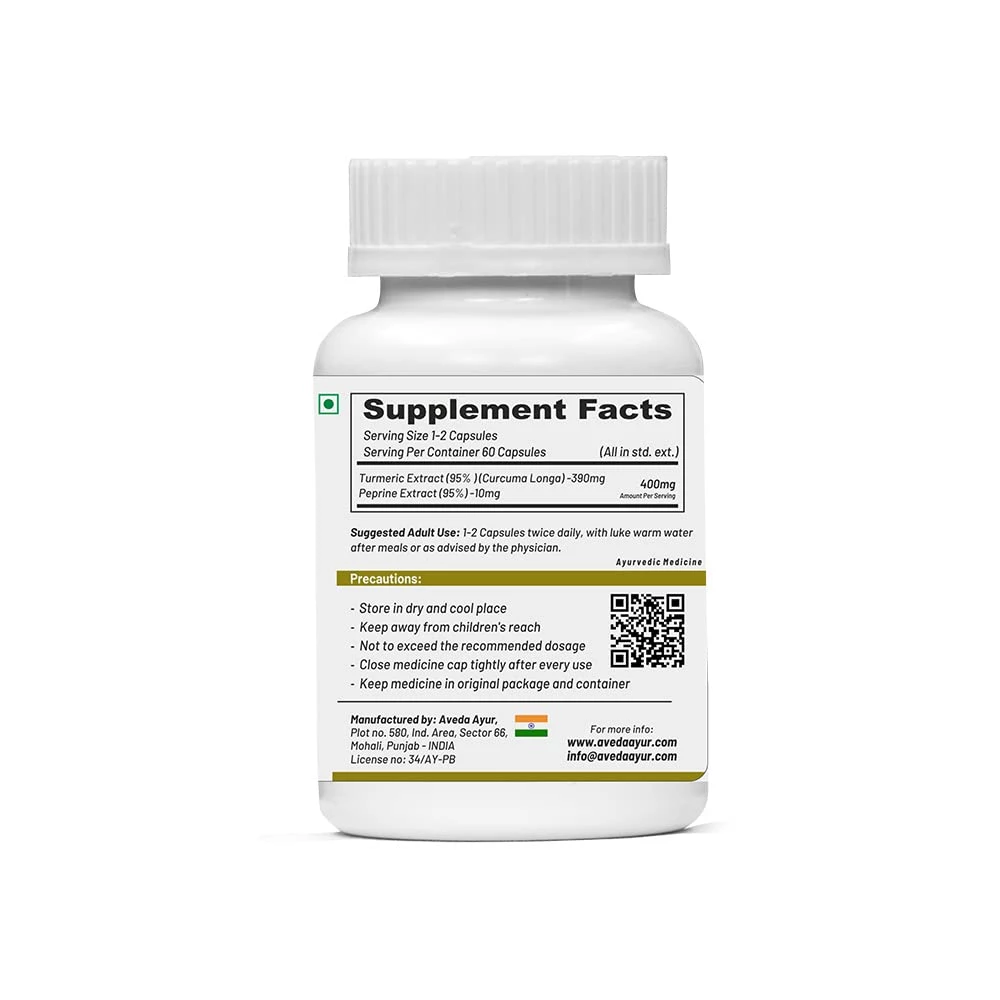 Life Aveda Premium Supreme Curcumin Veg Capsule - Image 2