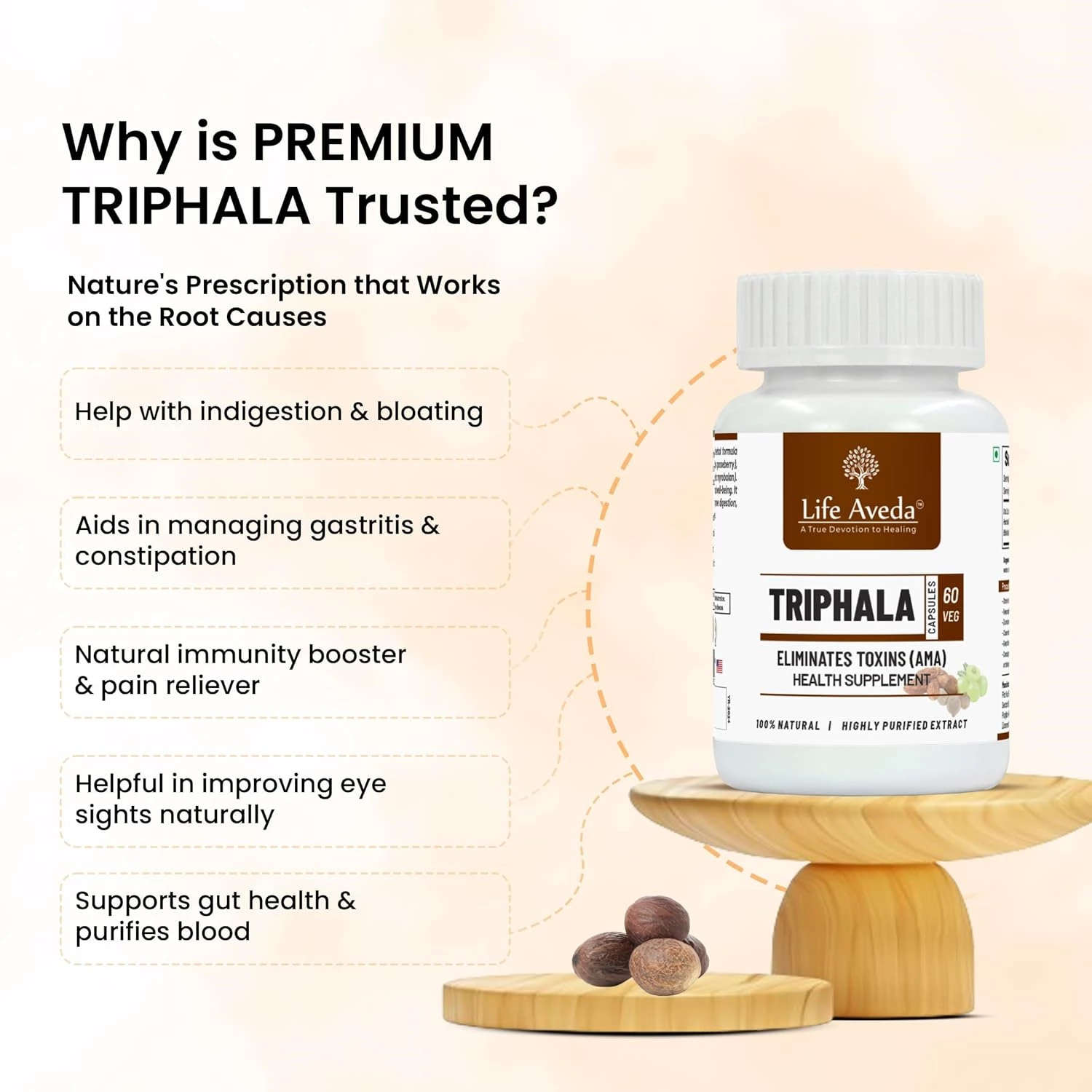 Life Aveda Premium Triphala Capsule - Image 2