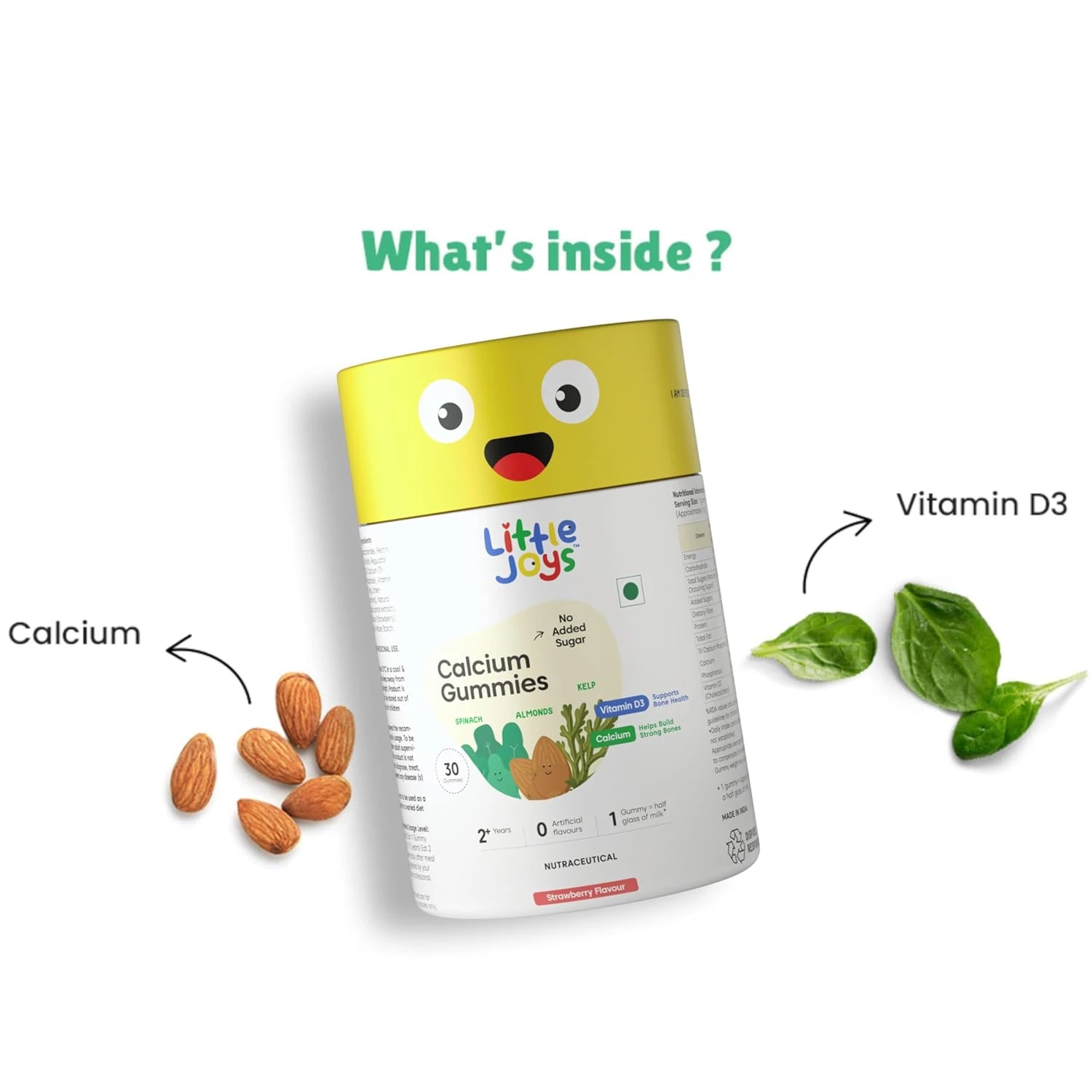 Little Joys Calcium Gummies for Kids 2+ years-30 Gummies - Image 5