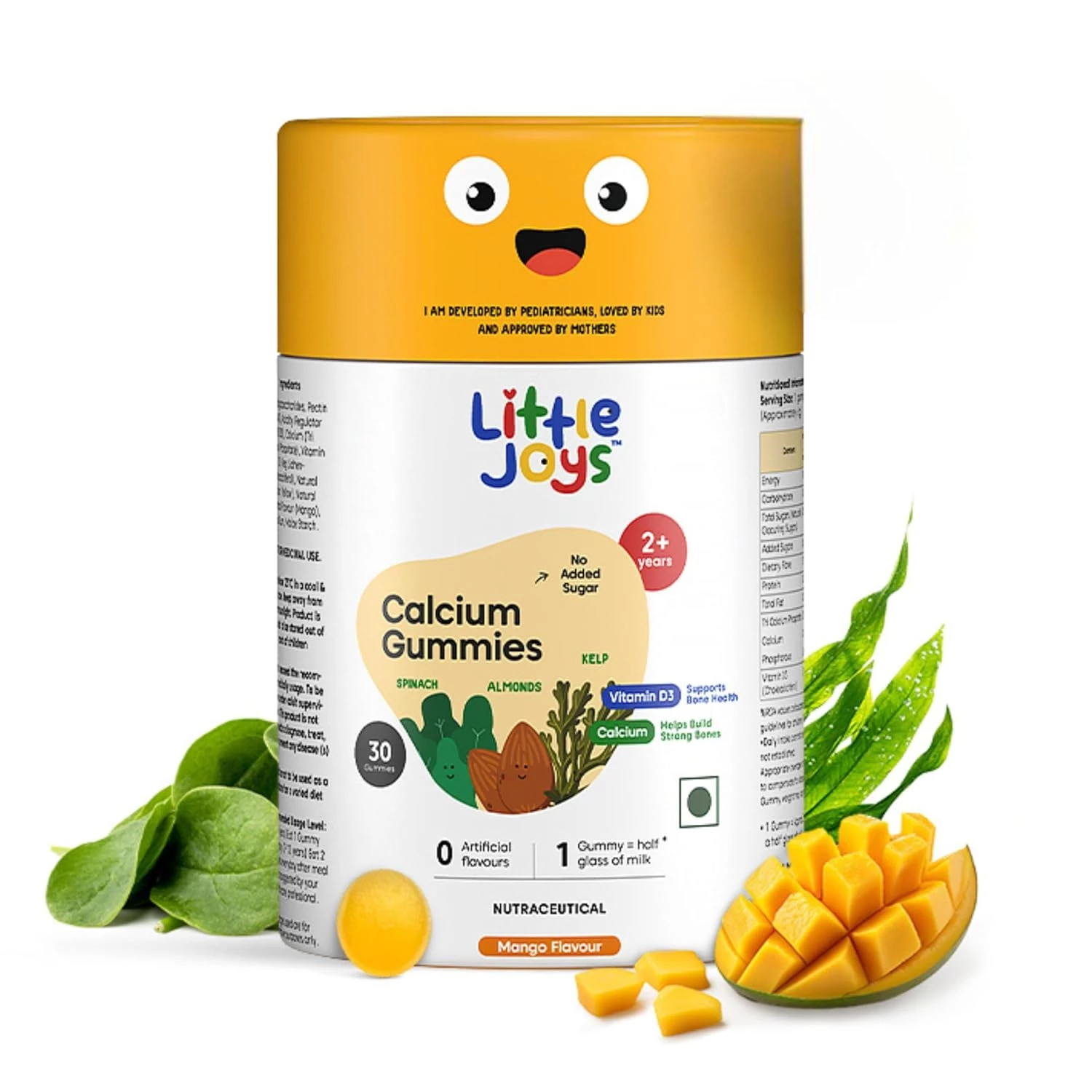 Little Joys Calcium Gummies for Kids 2+ years-30 Gummies