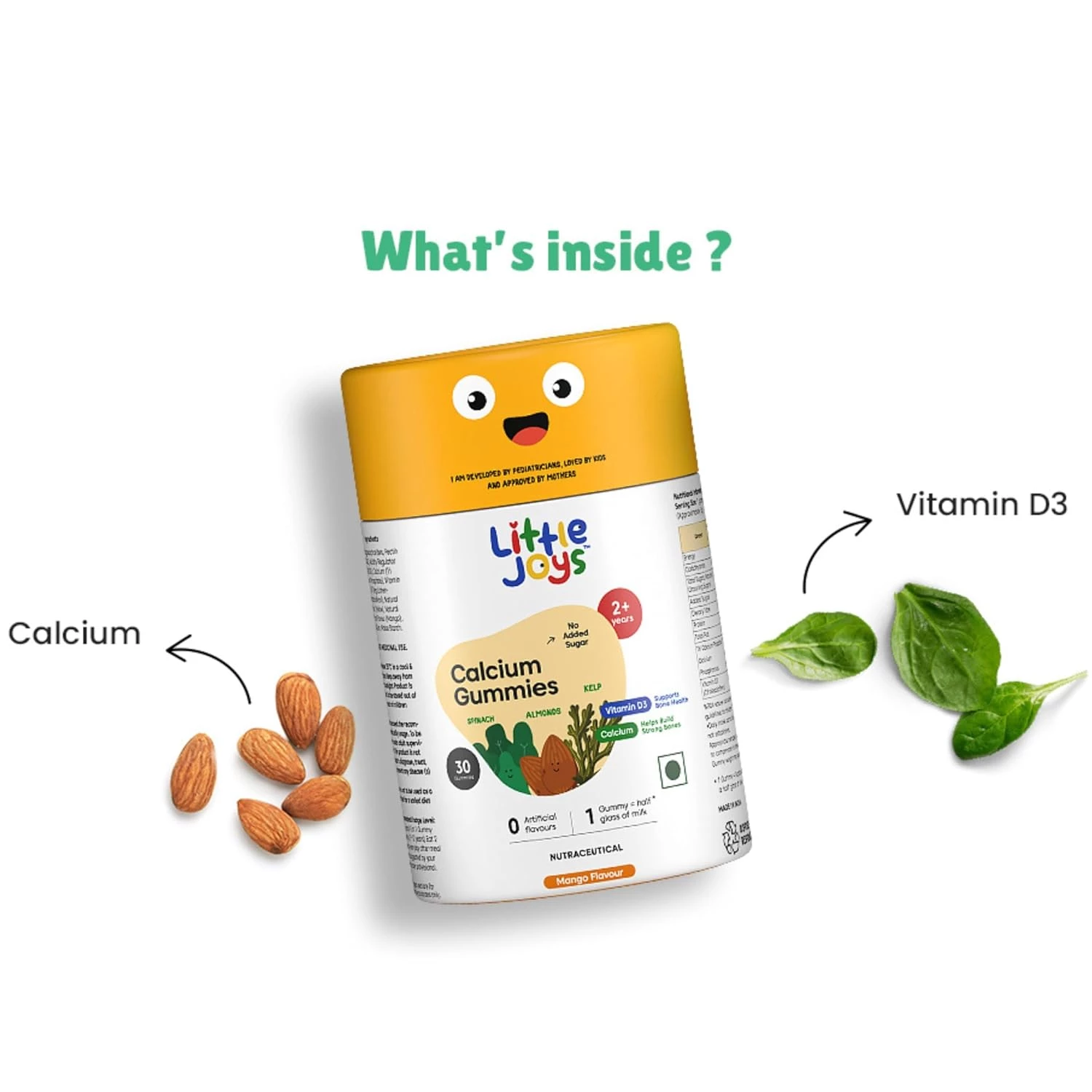 Little Joys Calcium Gummies for Kids 2+ years-30 Gummies - Image 2