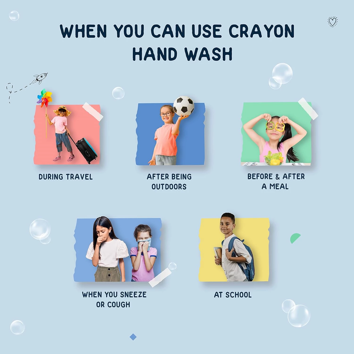 Little Joys Crayon Handwash-Strawberry, Green Apple, Blueberry - Image 3