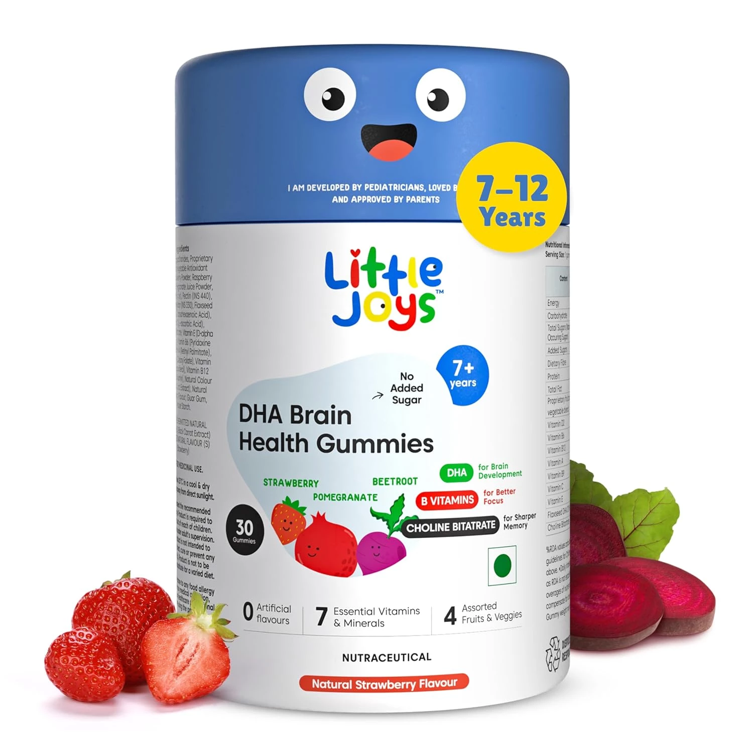 Little Joys DHA Brain Health Gummies For Kids 7-12 years Little Joys DHA Brain Health Gummies For Kids 7-12 years-Pack Size-30 Gummies