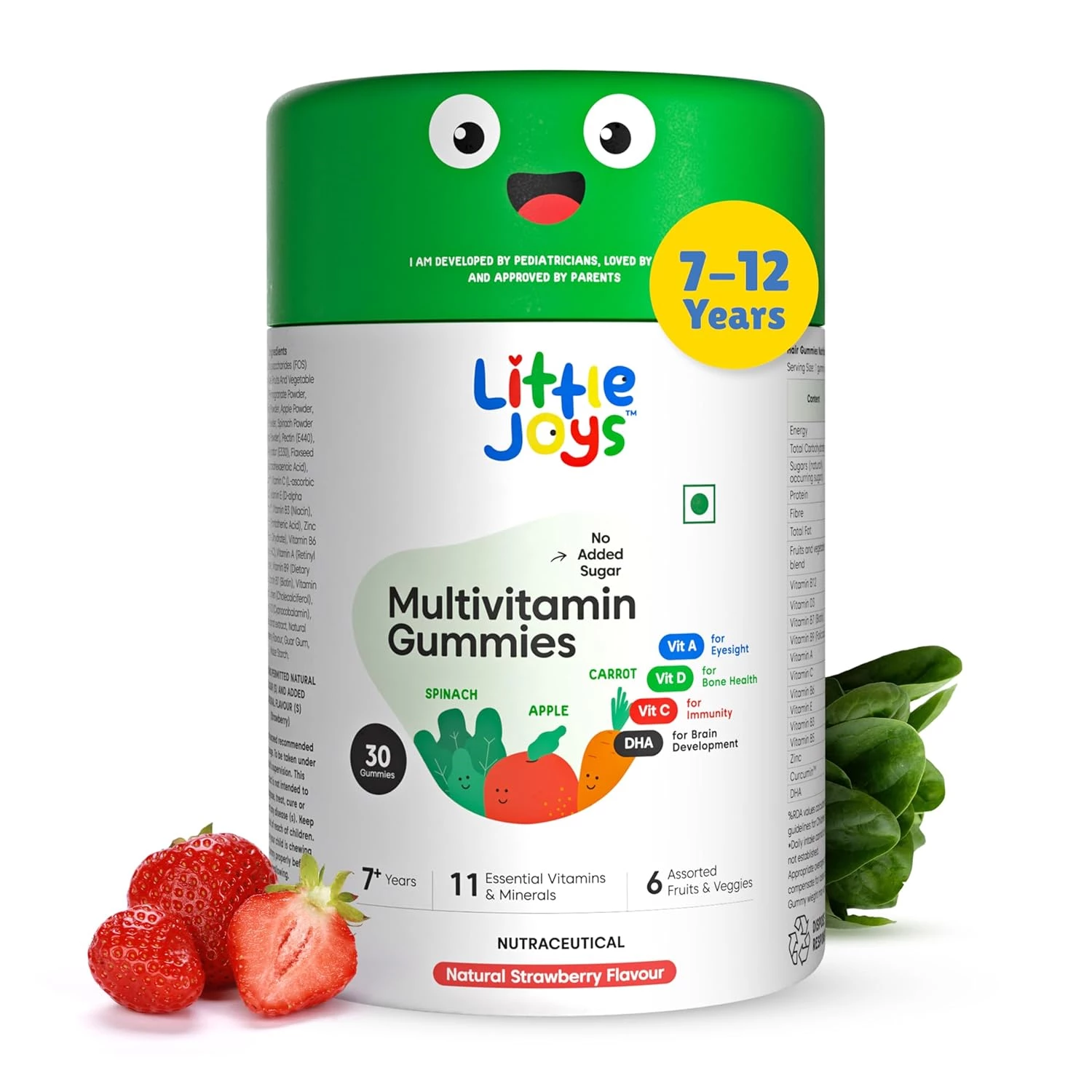 Little Joys Multivitamin Gummies for Kids-Strawberry Flavour 7-12 Years Old