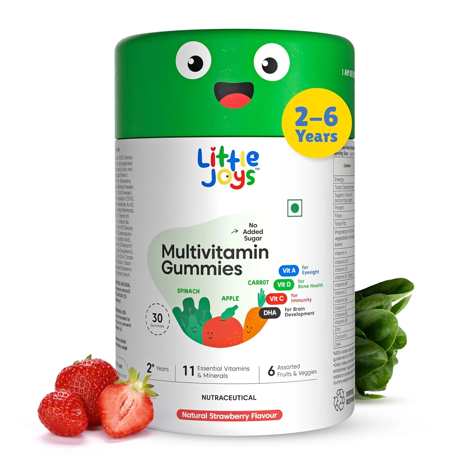 Little Joys Multivitamin Gummies for Kids-Strawberry Flavour 2-6 Years Old