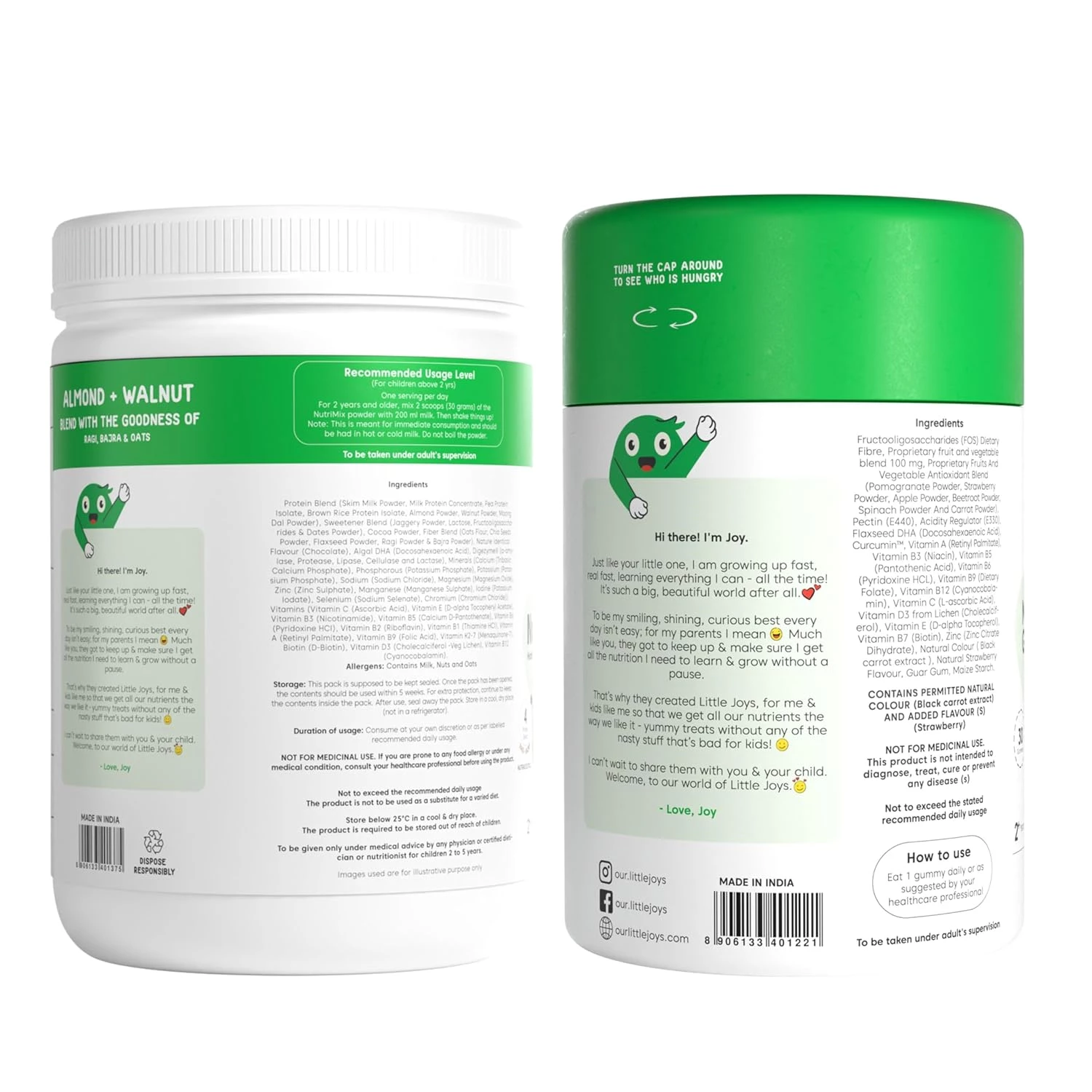 Little Joys Nutrimix Nutrition Powder-Chocolate Flavour (350 g) & Multivitamin Gummies (30) - Image 2