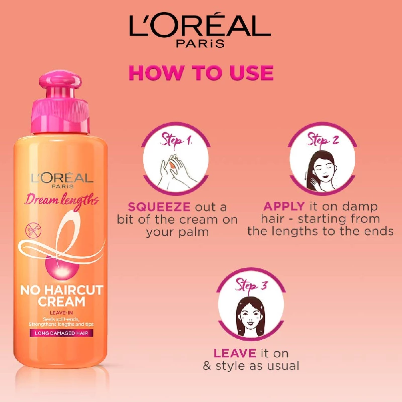 Loreal Paris Dream Lengths No Haircut Cream- Leave-In Cream - Image 7