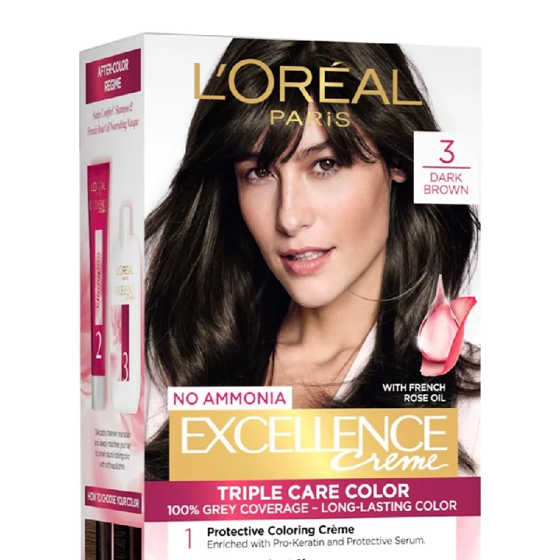 Loreal Paris Excellence Creme Hair Color 3 Dark Brown