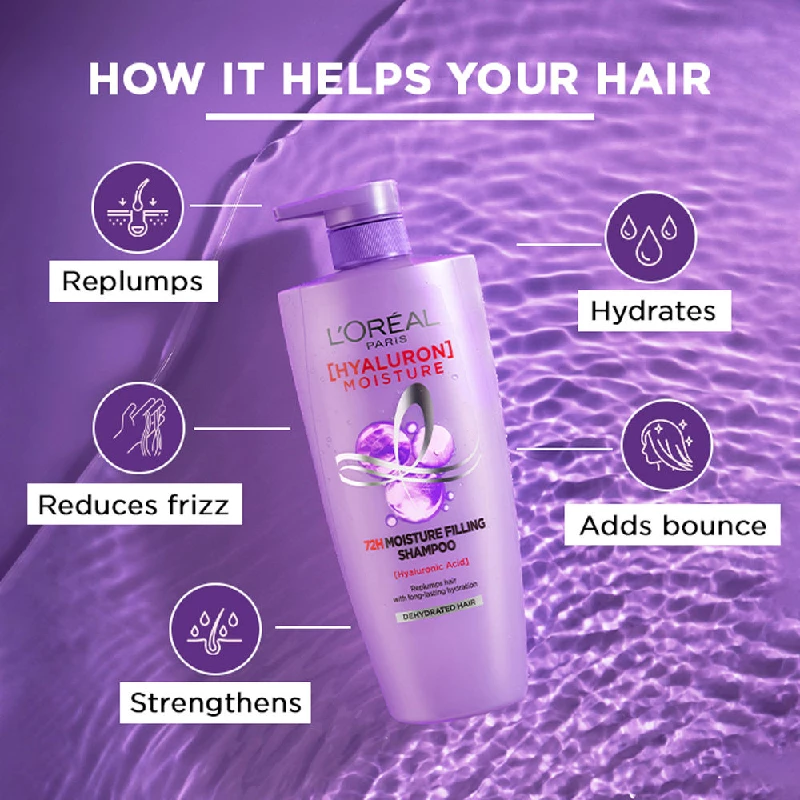 Loreal Paris Hyaluron Moisture 72H Moisture Filling Shampoo With Hyaluronic Acid - Image 4