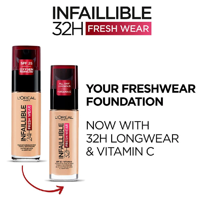Loreal Paris Infallible 32H Fresh Wear Foundation - 125 Natural Beige - Image 2