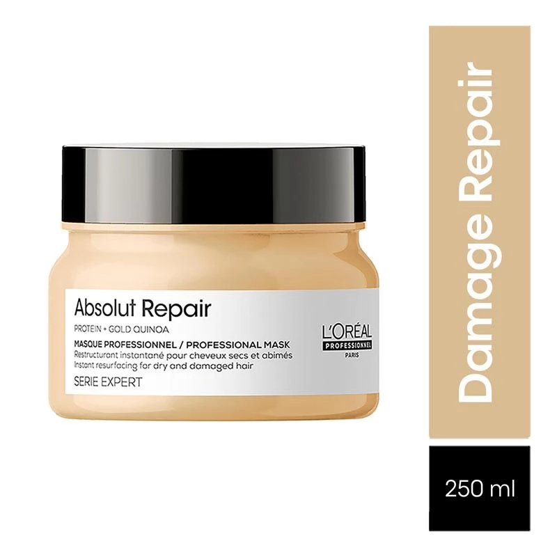 Loreal Professionnel Absolut Repair Hair Mask For Dry and Damaged Hair Loreal Professionnel Absolut Repair Hair Mask For Dry and Damaged Hair-Pack Size-250 g