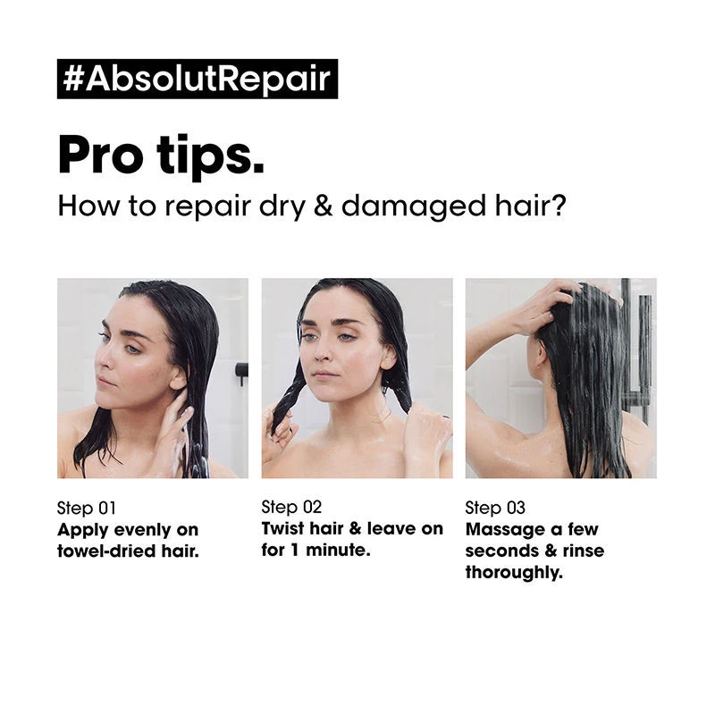 Loreal Professionnel Absolut Repair Shampoo & Hair Mask - Image 7