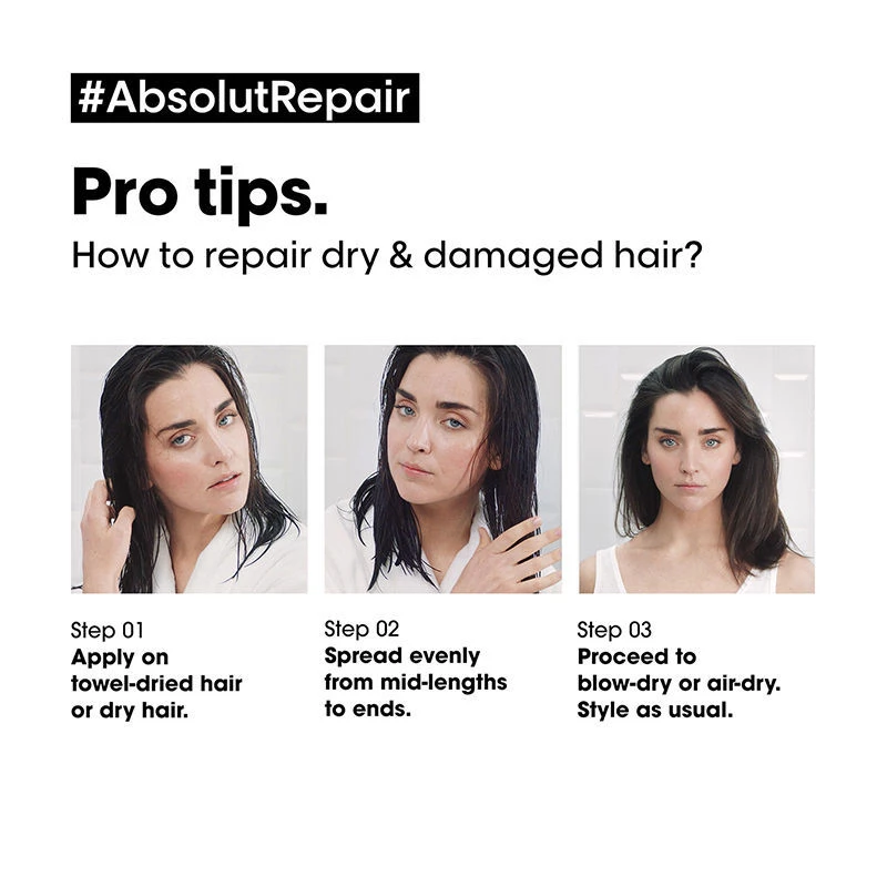 Loreal Professionnel Absolut Repair Shampoo, Hair Mask & Hair Serum - Image 8