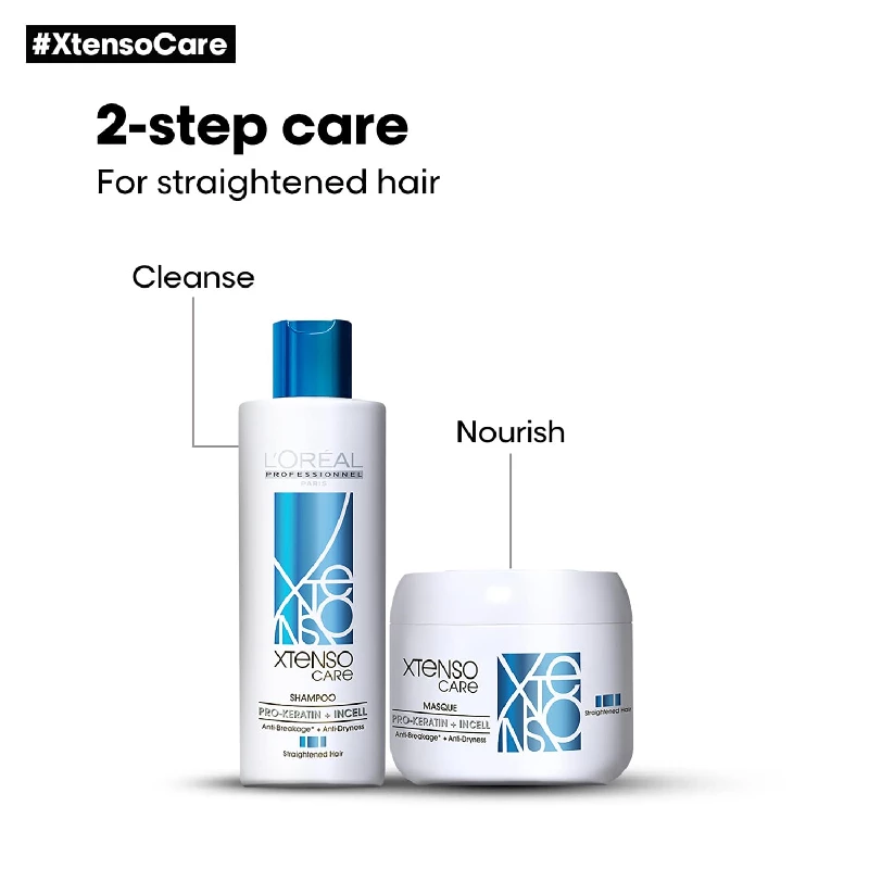Loreal Professionnel Paris Xtenso Care Shampoo & Mask For Straightened Hair - Image 2