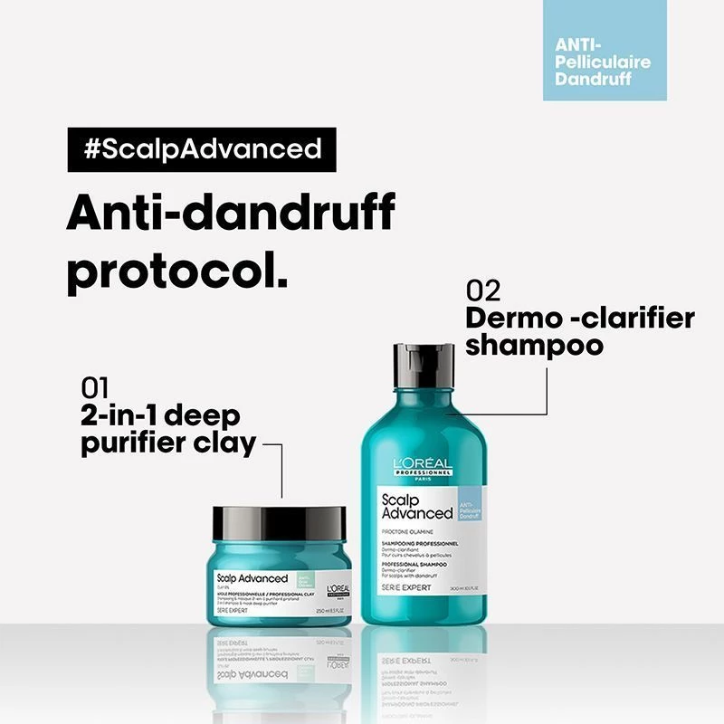 Loreal Professionnel Scalp Advanced Anti Dandruff Dermo Clarifier Shampoo For Dandruff Prone Scalp - Image 6