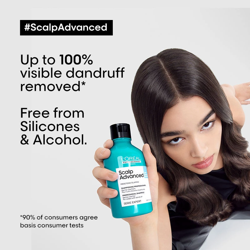 Loreal Professionnel Scalp Advanced Anti-Dandruff Dermo-Clarifier Shampoo+ Absolut Repair Hair Mask - Image 3
