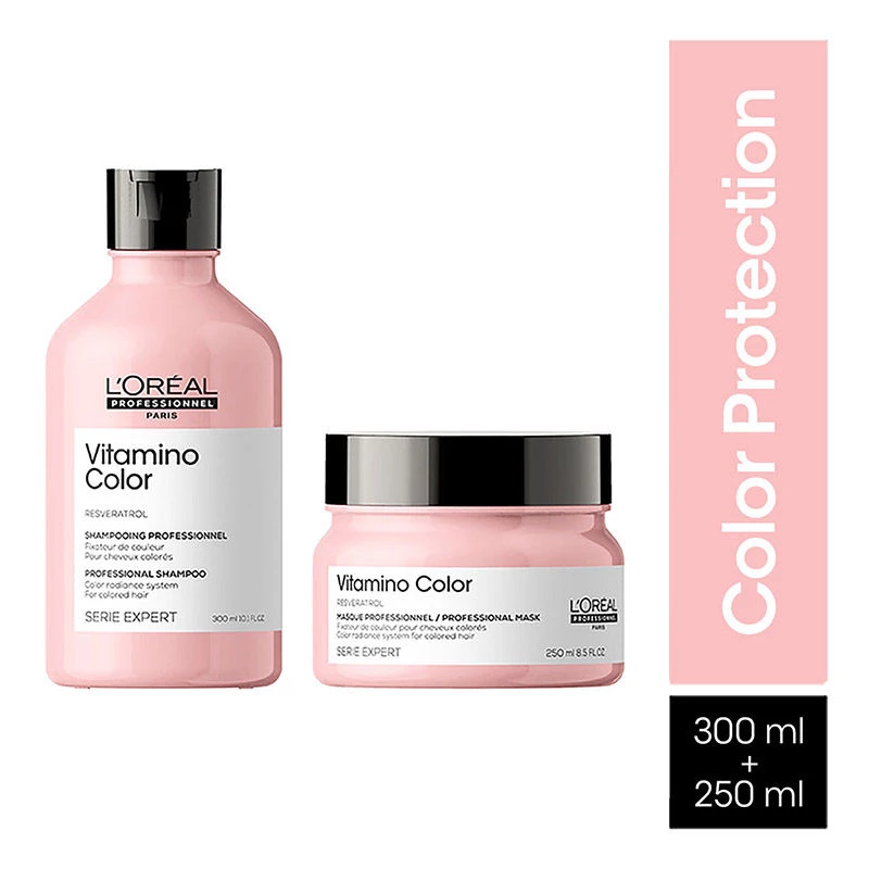 Loreal Professionnel Vitamino Color Shampoo & Hair Mask Loreal Professionnel Vitamino Color Shampoo & Hair Mask-Pack Size-325 ml