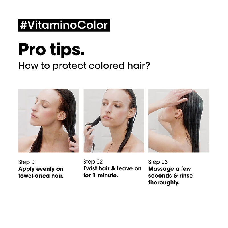 Loreal Professionnel Vitamino Color Shampoo & Hair Mask - Image 7