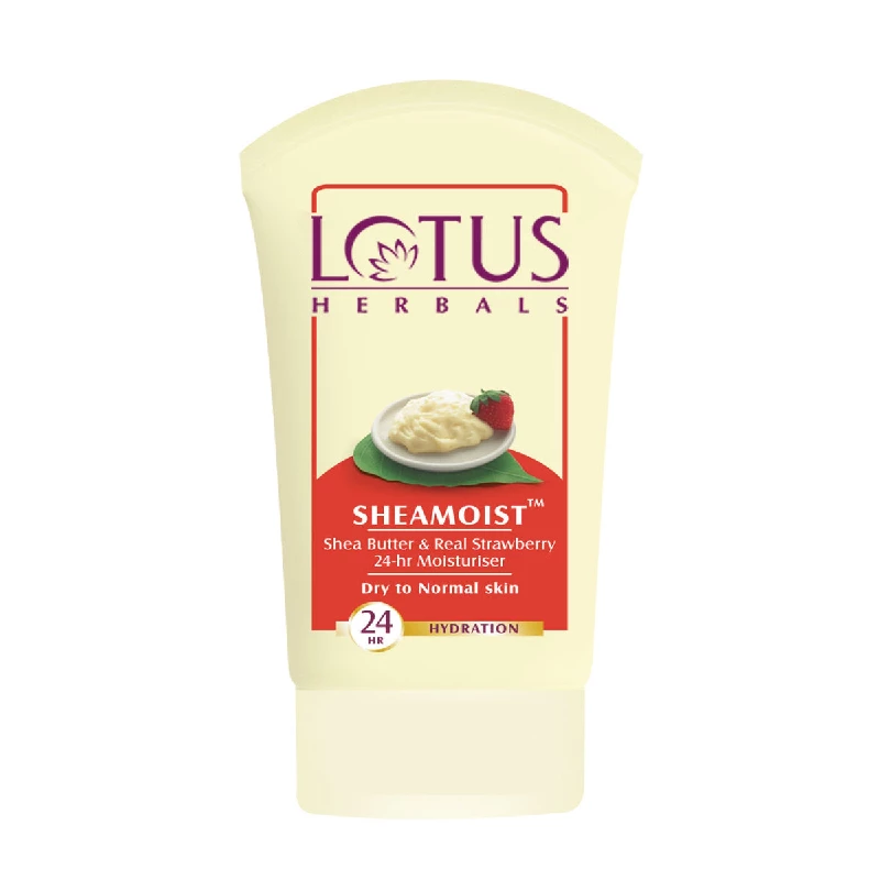 Lotus Herbal Sheamoist Shea Butter & Real Strawberry 24hr Moisturiser - Image 2
