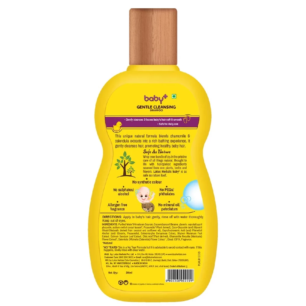 Lotus Herbals Baby+ Gentle Cleansing Shampoo - Image 2