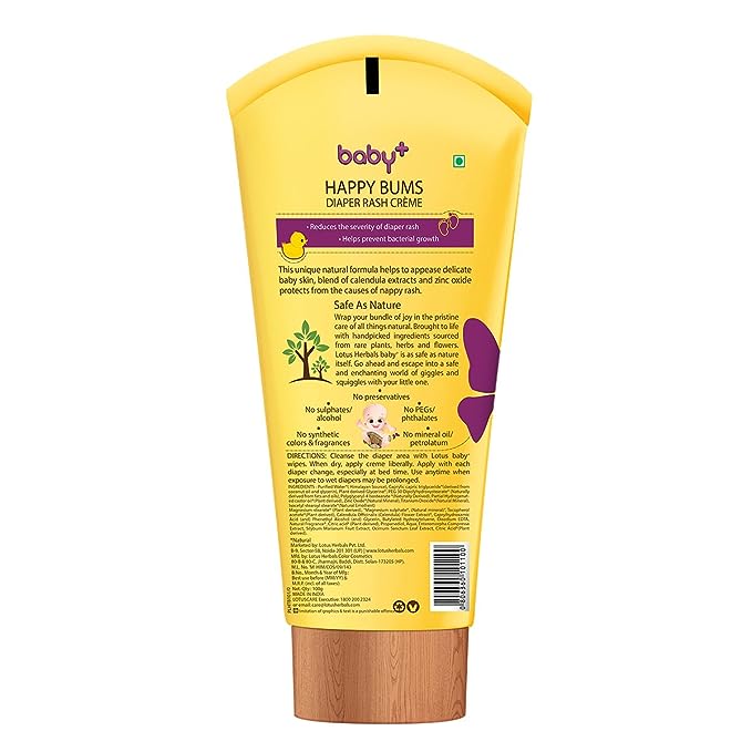 Lotus Herbals Baby+ Happy Bums Diaper Rash Creme - Image 2