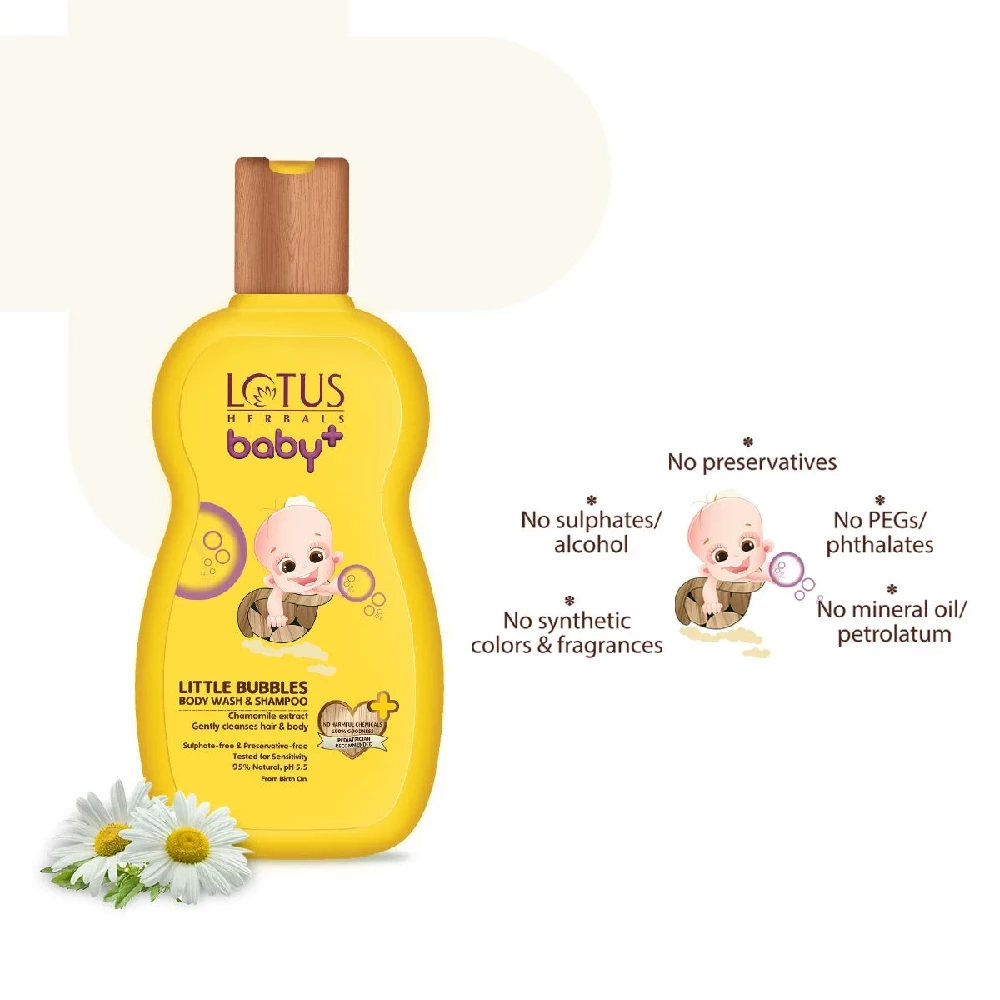 Lotus Herbals Baby+ Little Bubbles Body Wash & Shampoo - Image 3