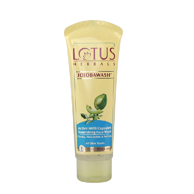Lotus Herbals Jojobawash Active Milli Capsules Nourishing Face Wash Lotus Herbals Jojobawash Active Milli Capsules Nourishing Face Wash-Pack Size-120 g