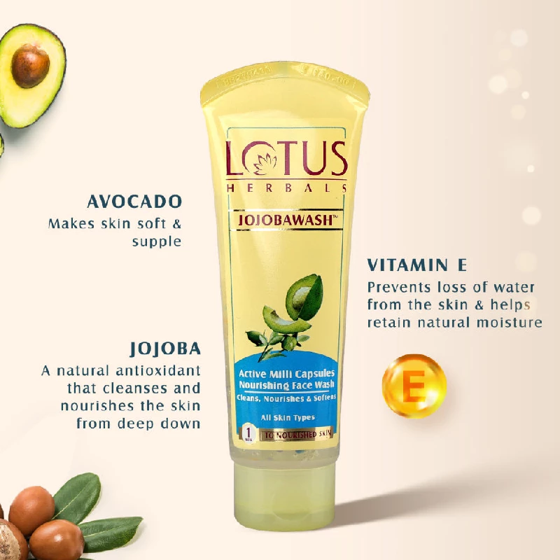Lotus Herbals Jojobawash Active Milli Capsules Nourishing Face Wash - Image 2