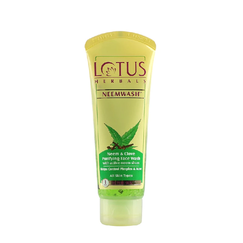 Lotus Herbals Neemwash Neem & Clove Purifying Face Wash Lotus Herbals Neemwash Neem & Clove Purifying Face Wash-Pack Size-120 g