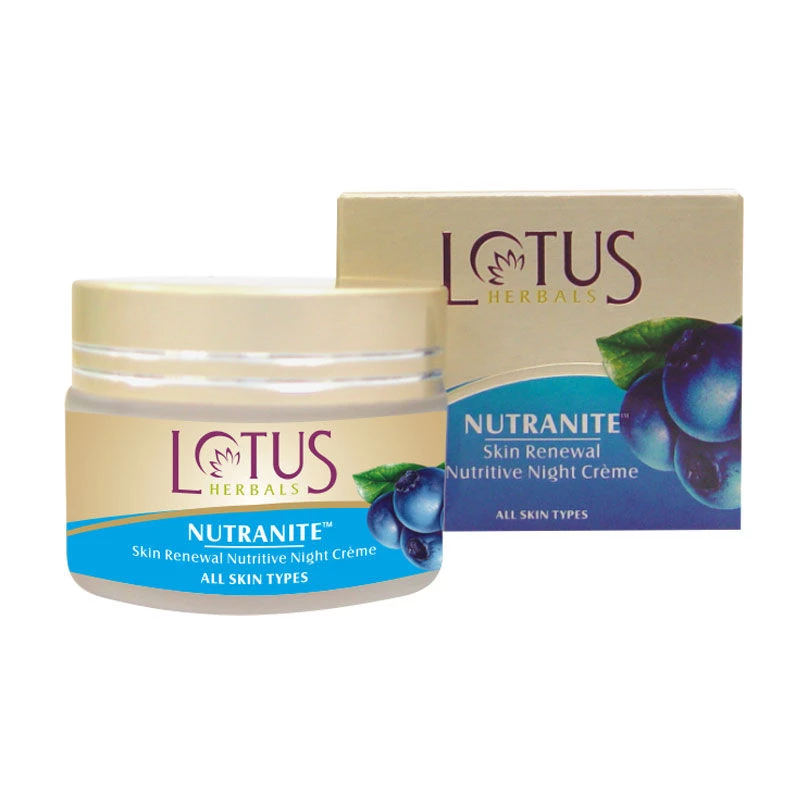 Lotus Herbals Nutranite Skin Renewal Nutritive Night Cream Lotus Herbals Nutranite Skin Renewal Nutritive Night Cream-Pack Size-50 g