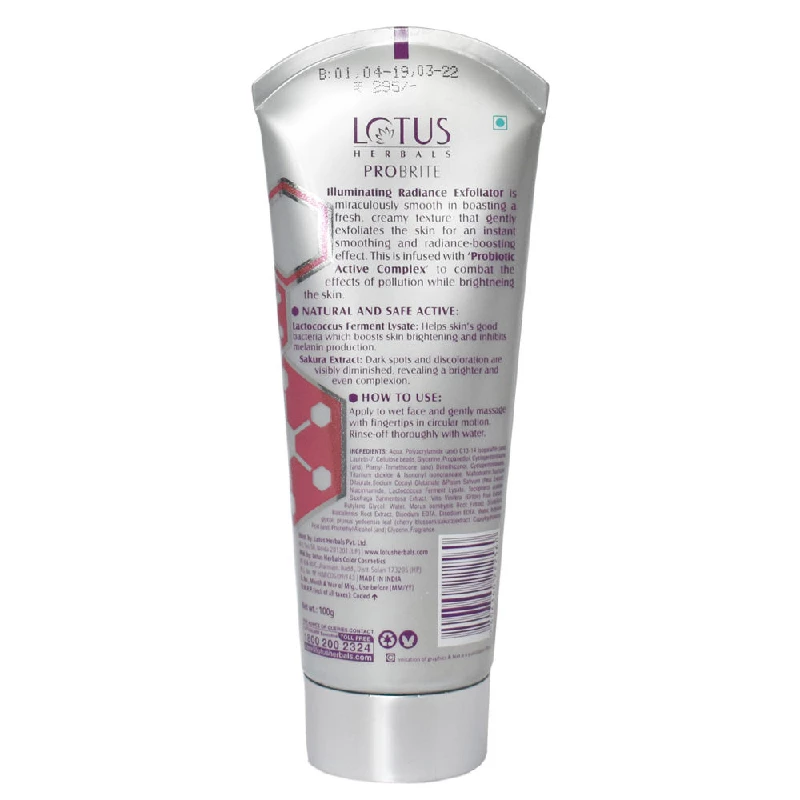Lotus Herbals Probrite Active Complex Illuminating Radiance Exfoliator - Image 2