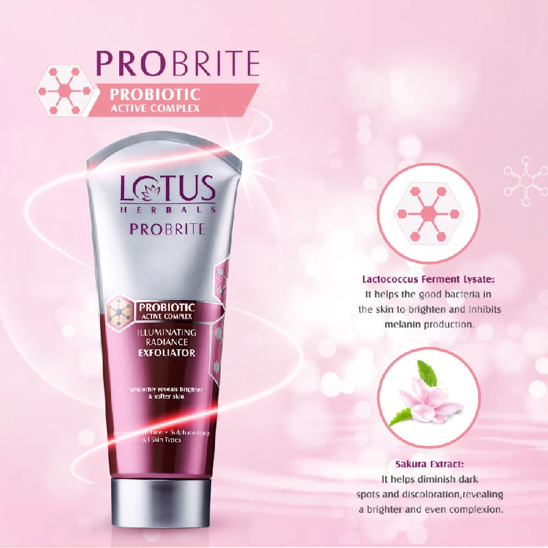 Lotus Herbals Probrite Active Complex Illuminating Radiance Exfoliator - Image 3