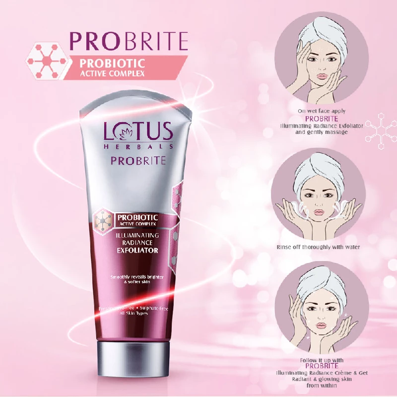Lotus Herbals Probrite Active Complex Illuminating Radiance Exfoliator - Image 4