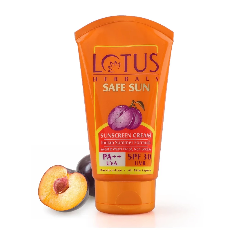 Lotus Herbals Safe Sun Sunscreen Cream Pa++ Spf 30 Indian Summer Formula