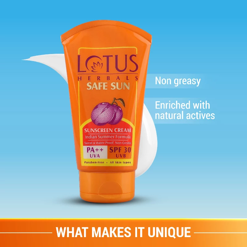 Lotus Herbals Safe Sun Sunscreen Cream PA++ SPF-30 Indian Summer Formula - Image 3