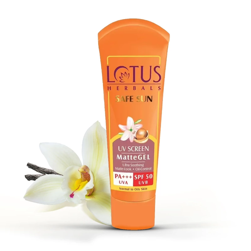 Lotus Herbals Safe Sun UV Screen Matte Gel PA+++ SPF - 50 Lotus Herbals Safe Sun UV Screen Matte Gel PA+++ SPF - 50-Pack Size-100 g