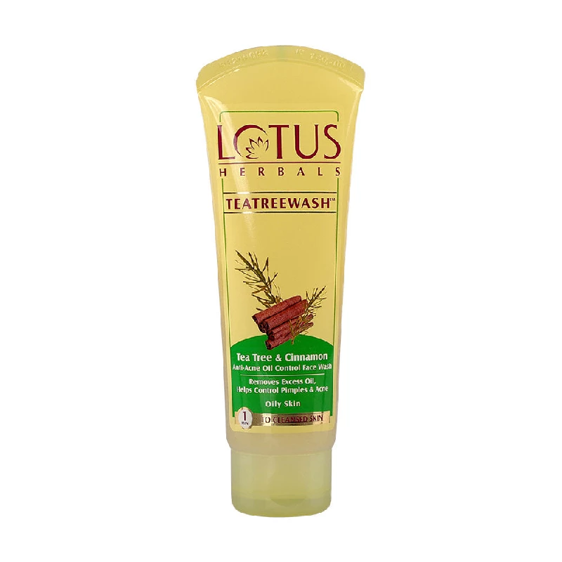 Lotus Herbals Tea Tree & Cinnamon Anti-Acne Oil Control Face Wash Lotus Herbals Tea Tree & Cinnamon Anti-Acne Oil Control Face Wash-Pack Size-120 g