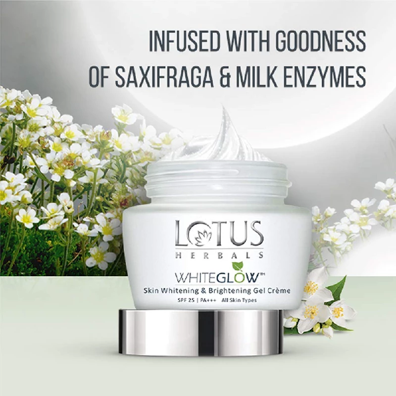 Lotus Herbals WhiteGlow Skin Whitening And Brightening Gel Face Cream with SPF-25 - Image 4