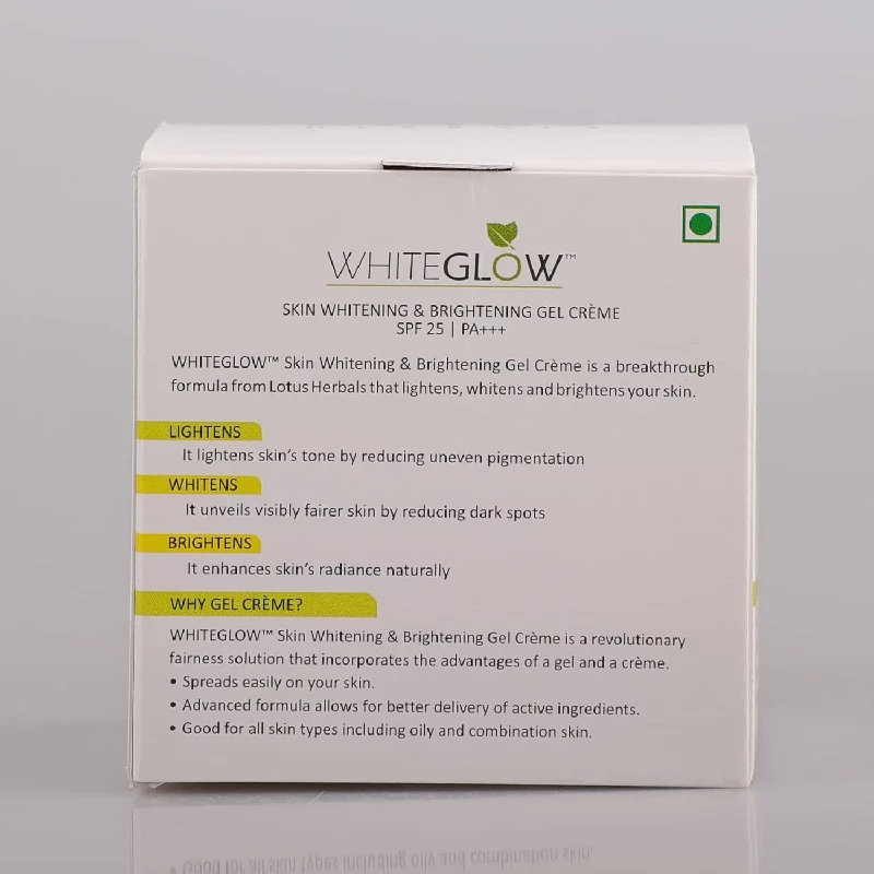 Lotus Herbals WhiteGlow Skin Whitening And Brightening Gel Face Cream with SPF-25 - Image 8