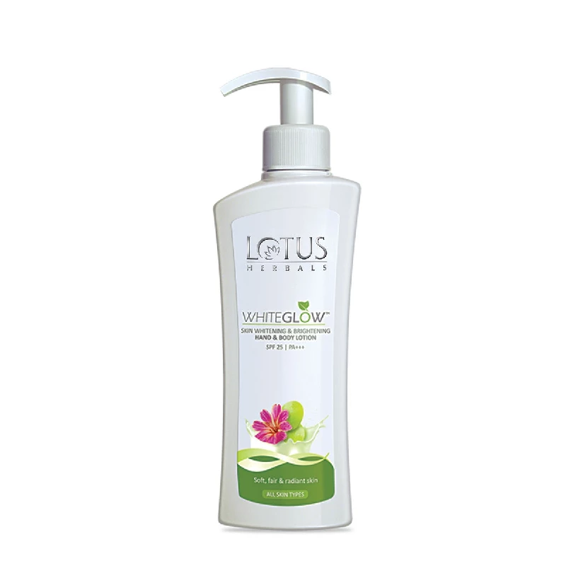 Lotus Herbals Whiteglow Skin Whitening & Brightening Hand & Body Lotion Spf 25 Pa+++ Lotus Herbals Whiteglow Skin Whitening & Brightening Hand & Body Lotion Spf 25 Pa+++-Pack Size-270 ml