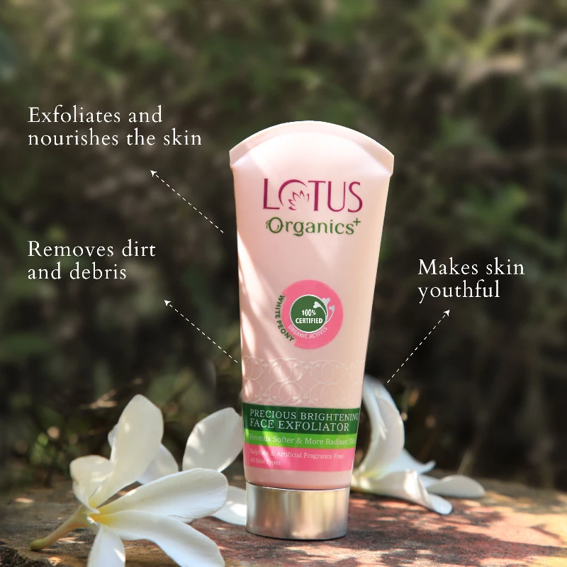 Lotus Organics Precious Brightening Face Exfoliator - Image 3