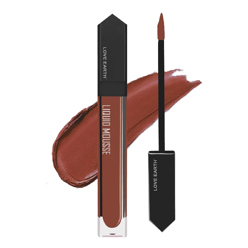 Love Earth Liquid Mousse Lipstick - Spanish Coffee Love Earth Liquid Mousse Lipstick - Spanish Coffee-Pack Size-6 ml