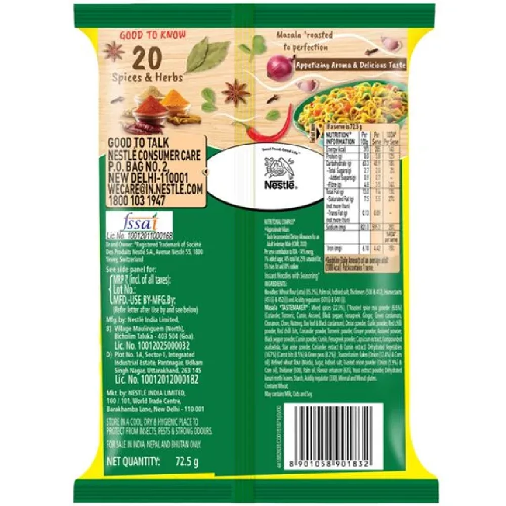 Maggi Nutri-Licious Masala Veg Atta Noodles - Herbs & Spice Blend, Iron & Fibre Rich - Image 6
