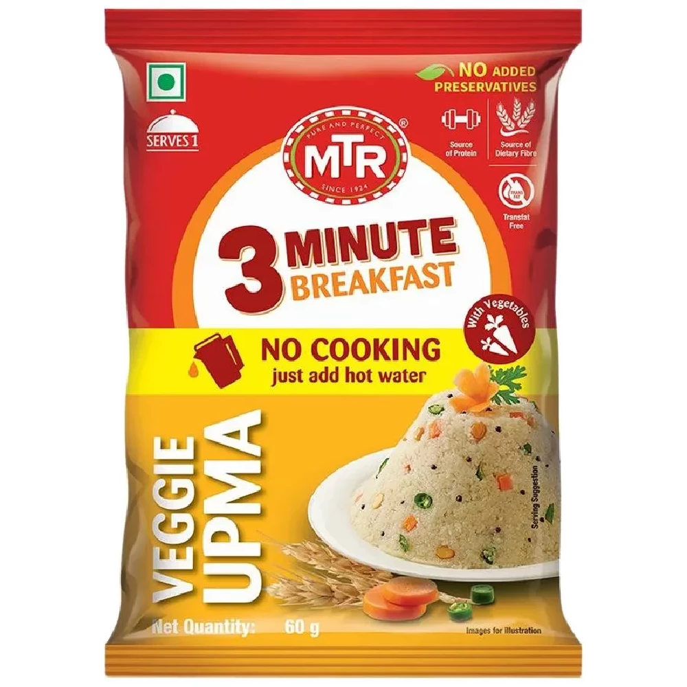MTR 3 Minute Breakfast Vegetable Upma MTR 3 Minute Breakfast Vegetable Upma--60 g Pouch