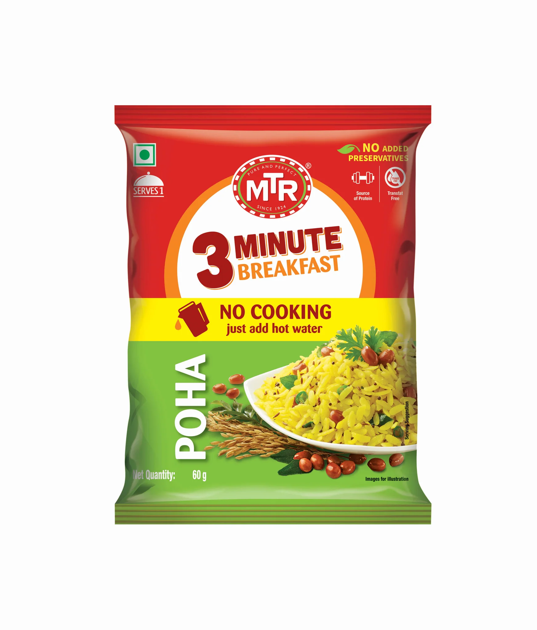 MTR 3 Minute Poha MTR 3 Minute Poha-Pack Size-60 g
