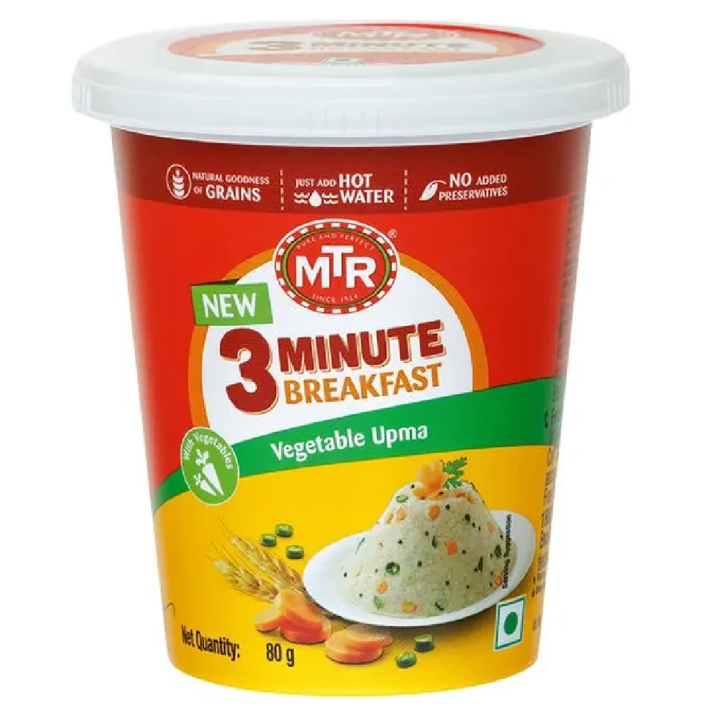 MTR 3 Minute Vegetable Upma Cup MTR 3 Minute Vegetable Upma Cup-Pack Size-80 g